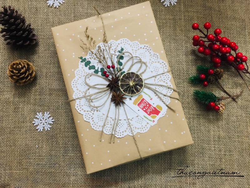 Hộp Quà To Gói Sẵn Phong Cách Giáng Sinh (23*32*5cm) - Mẫu 18
